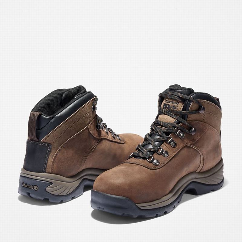 Timberland Flume Steel Toe Waterproof Radne Čizme Smeđe | 93513205