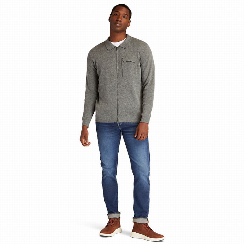 Timberland Full-Zip Džemperi Sive | 19918669