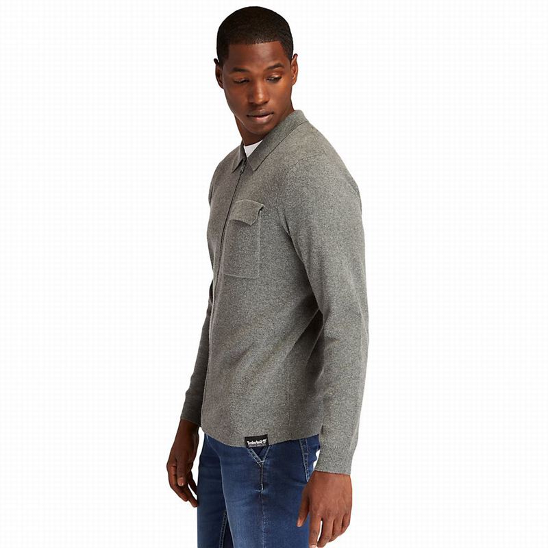 Timberland Full-Zip Džemperi Sive | 19918669