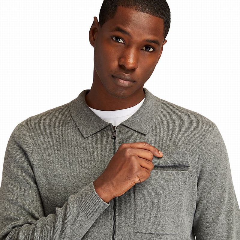 Timberland Full-Zip Džemperi Sive | 19918669