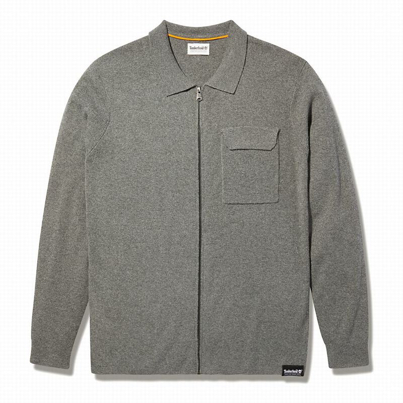 Timberland Full-Zip Džemperi Sive | 19918669