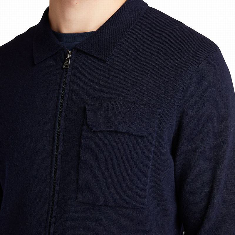 Timberland Full-Zip Džemperi Tamnoplave | 75839537