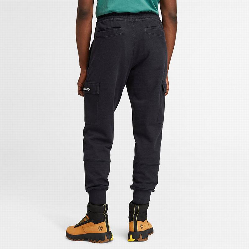 Timberland Garment-Dyed Cargo Swea Jogger Hlače Crne | 1609567