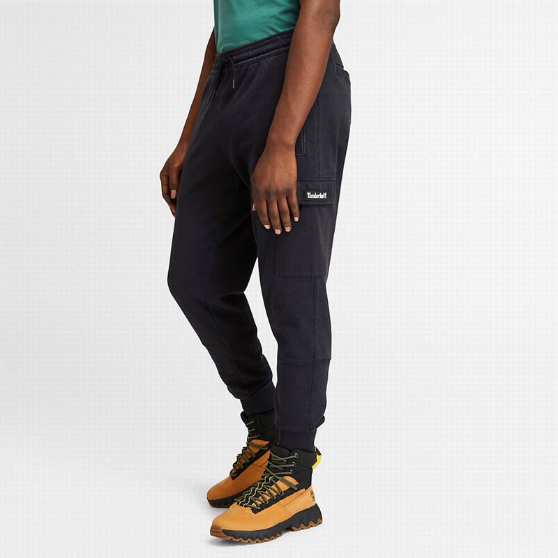 Timberland Garment-Dyed Cargo Swea Jogger Hlače Crne | 1609567