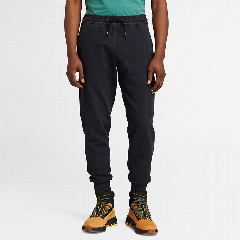 Timberland Garment-Dyed Cargo Swea Jogger Hlače Crne | 1609567