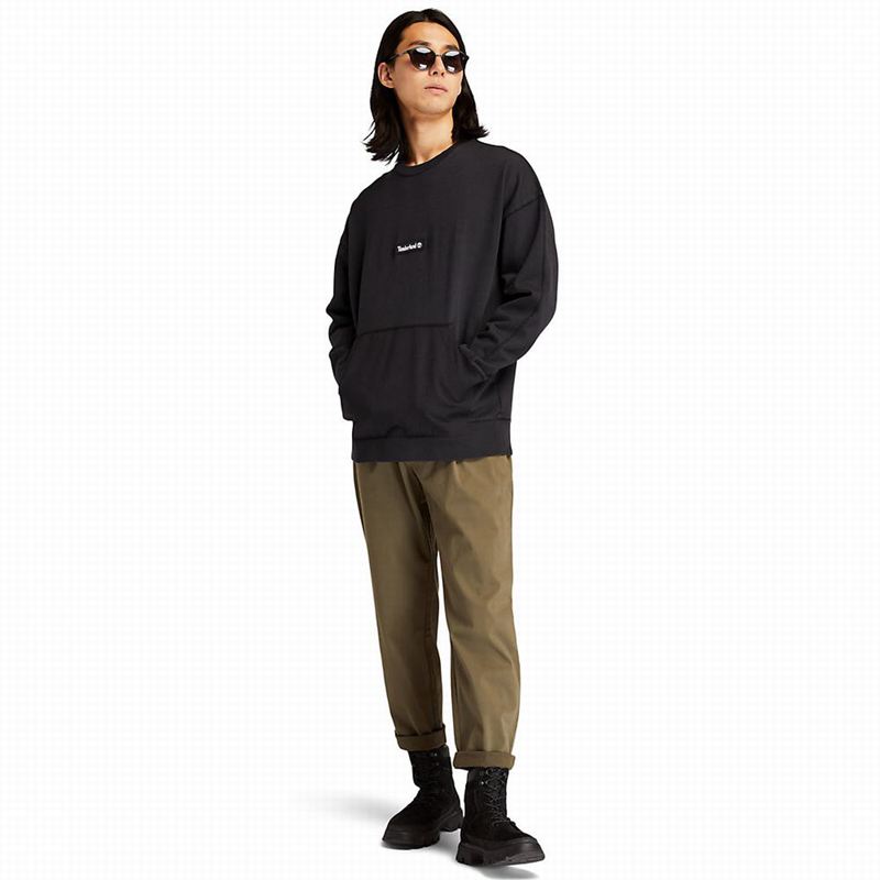 Timberland Garment-Dyed Graficke Dukserice Crne | 75592712