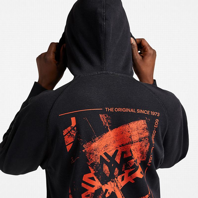 Timberland Garment-Dyed Logo Majica S Kapuljačom Crne | 81717243