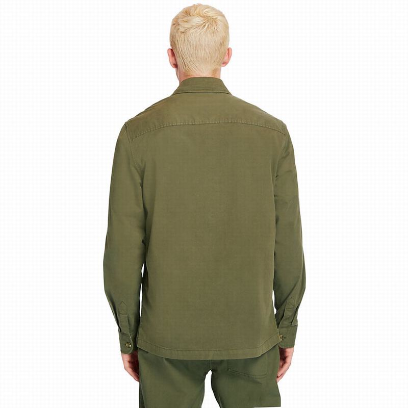 Timberland Garment-Dyed Twill Košulje Maslinasto Zelene | 25619514