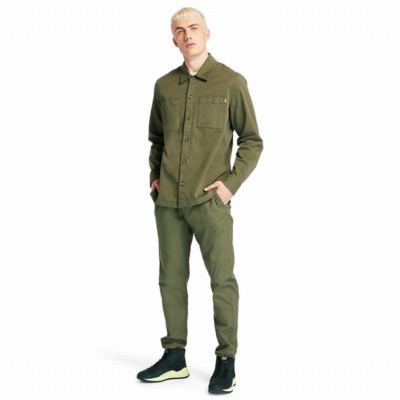 Timberland Garment-Dyed Twill Košulje Maslinasto Zelene | 25619514