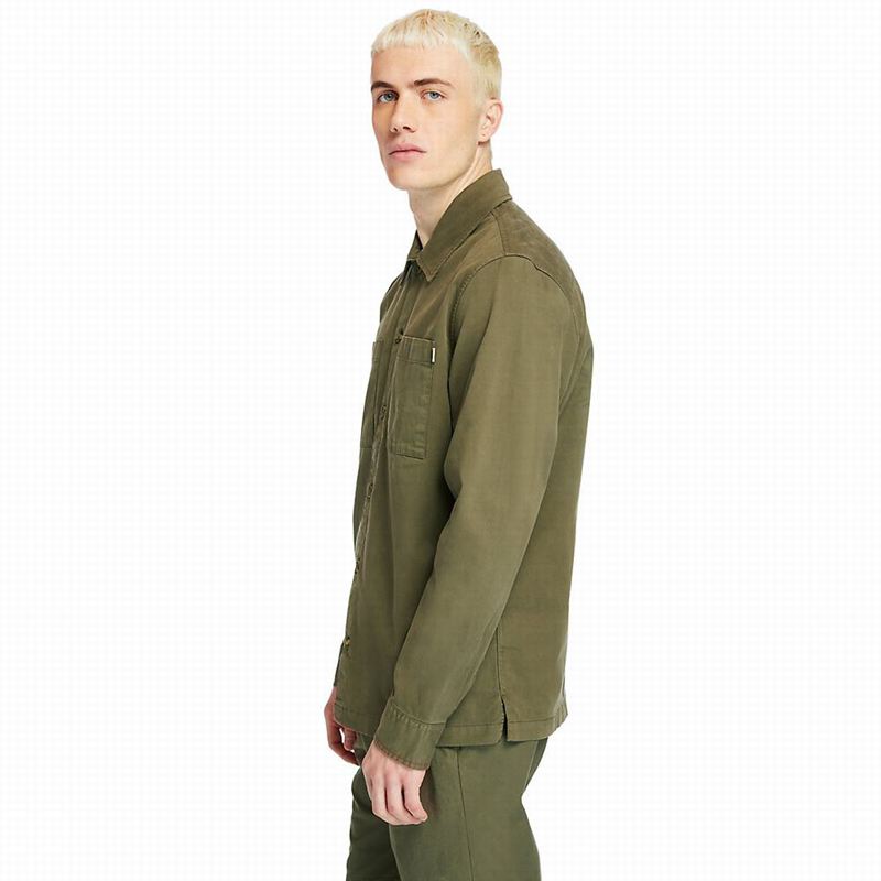 Timberland Garment-Dyed Twill Košulje Maslinasto Zelene | 25619514