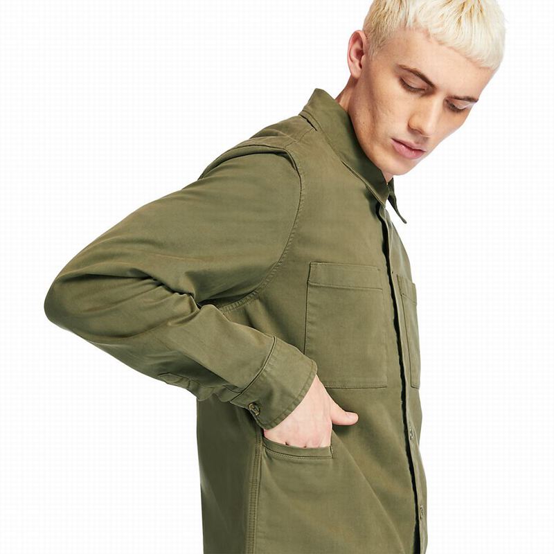 Timberland Garment-Dyed Twill Košulje Maslinasto Zelene | 25619514