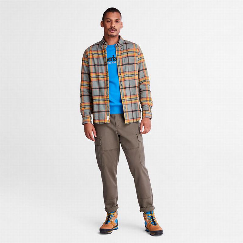 Timberland Heavy Flannel Check Košulje Maslinasto Zelene | 8894546