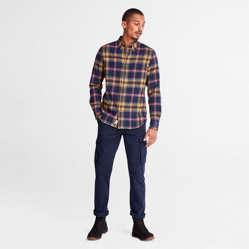 Timberland Heavy Flannel Check Košulje Tamnoplave | 9801302