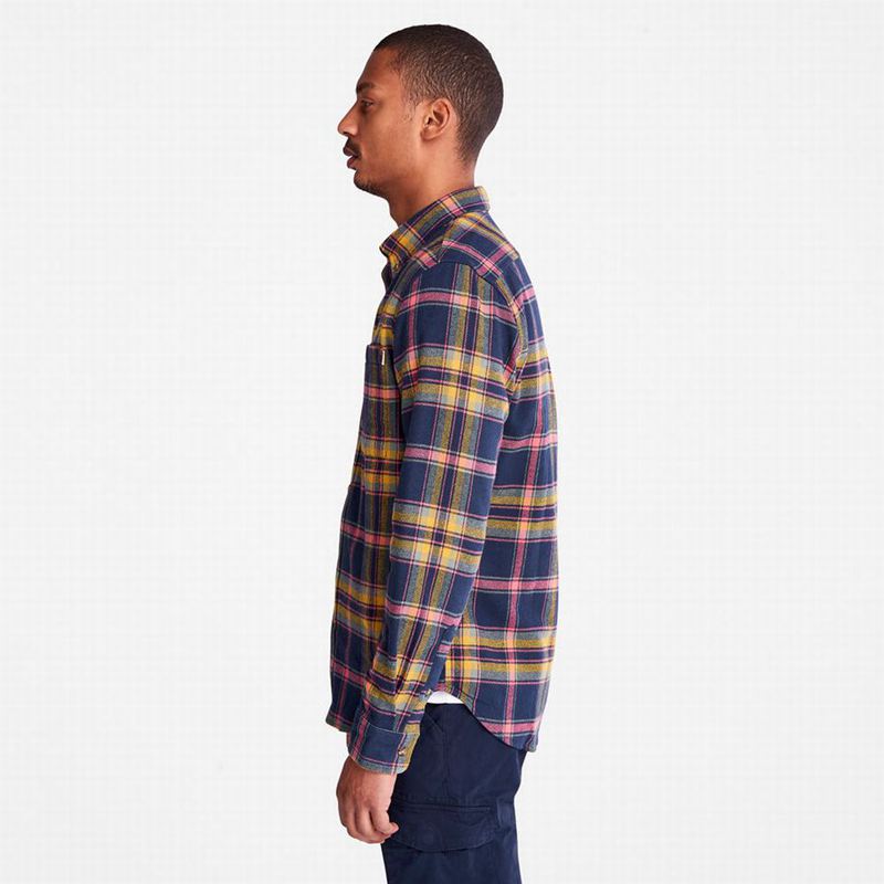 Timberland Heavy Flannel Check Košulje Tamnoplave | 9801302