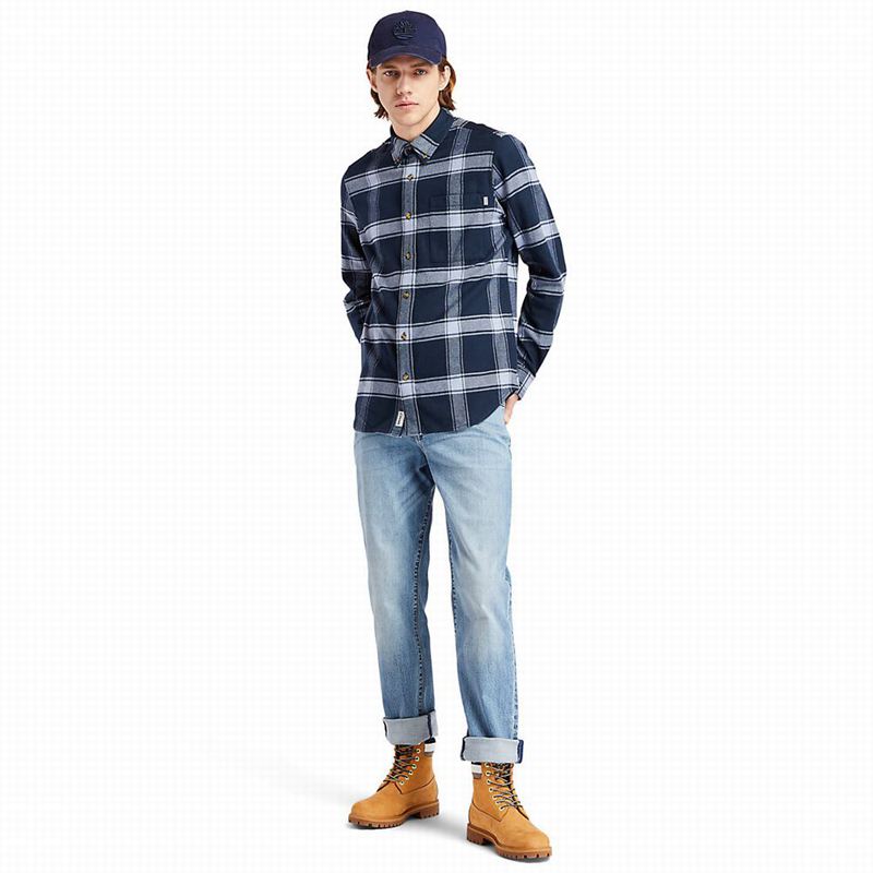 Timberland Heavy Flannel Checked Košulje Plave | 71547934