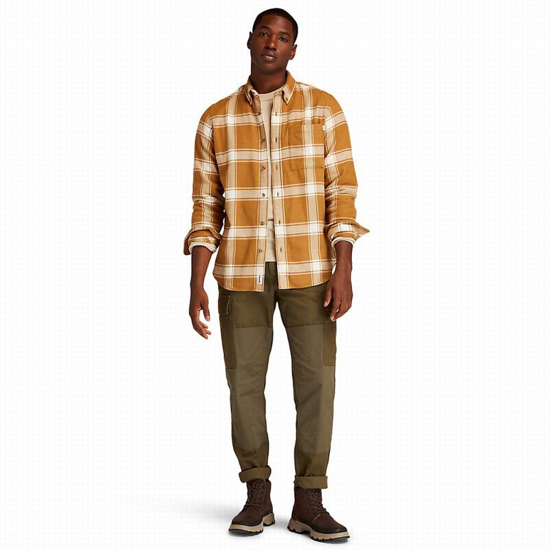 Timberland Heavy Flannel Checked Košulje Smeđe | 84358809