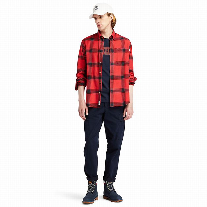 Timberland Heavy Flannel Checked Košulje Crvene | 89898880