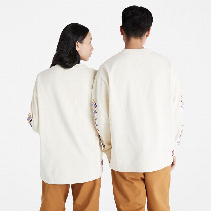 Timberland Heavyweight Back-Graficke Dugi Rukav Bež | 8040191