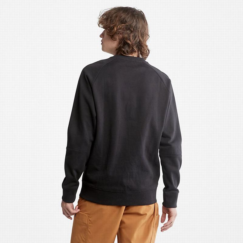 Timberland Heavyweight Crewneck Logo Dukserice Crne | 45779477