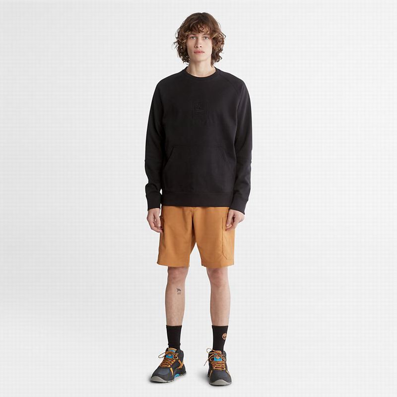 Timberland Heavyweight Crewneck Logo Dukserice Crne | 45779477