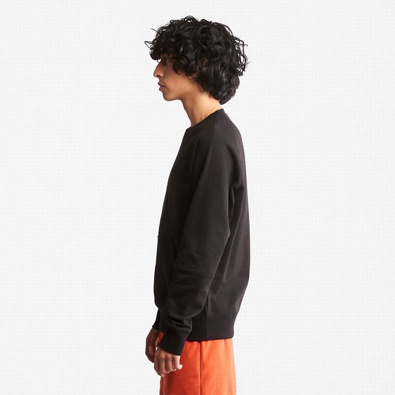 Timberland Heavyweight Crewneck Logo Dukserice Crne | 45779477