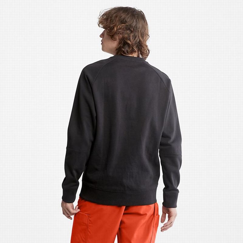 Timberland Heavyweight Crewneck Logo Dukserice Crne | 45779477