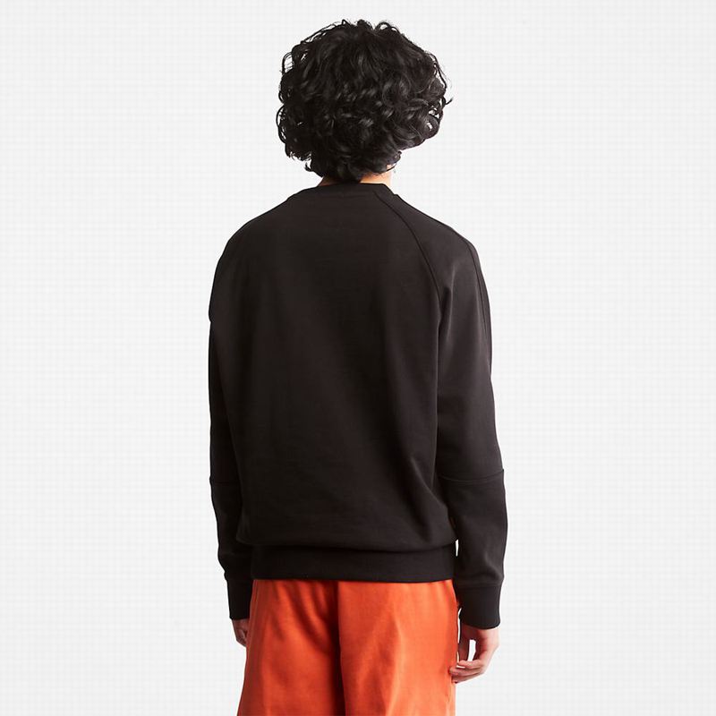 Timberland Heavyweight Crewneck Logo Dukserice Crne | 45779477