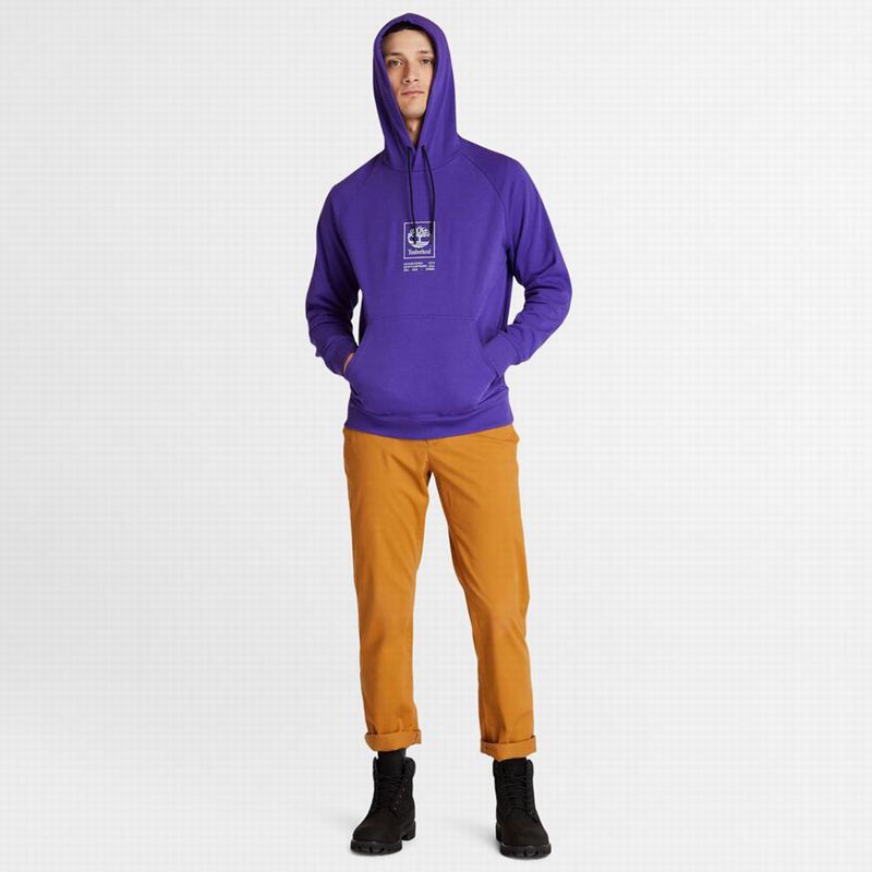 Timberland Heavyweight Logo Majica S Kapuljačom Plave | 22033445