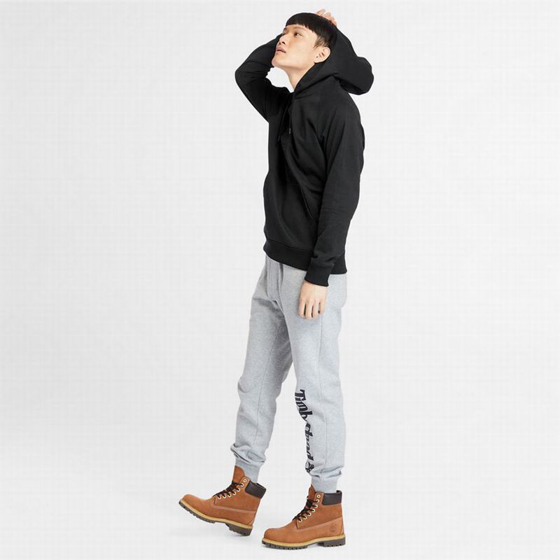 Timberland Heavyweight Logo Majica S Kapuljačom Crne | 5700698