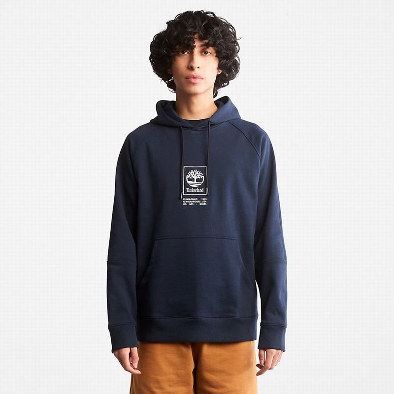 Timberland Heavyweight Logo Majica S Kapuljačom Tamnoplave | 72051415