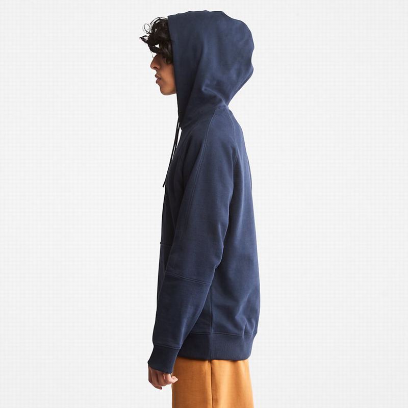 Timberland Heavyweight Logo Majica S Kapuljačom Tamnoplave | 72051415