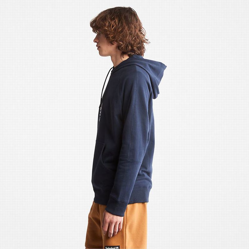 Timberland Heavyweight Logo Majica S Kapuljačom Tamnoplave | 72051415
