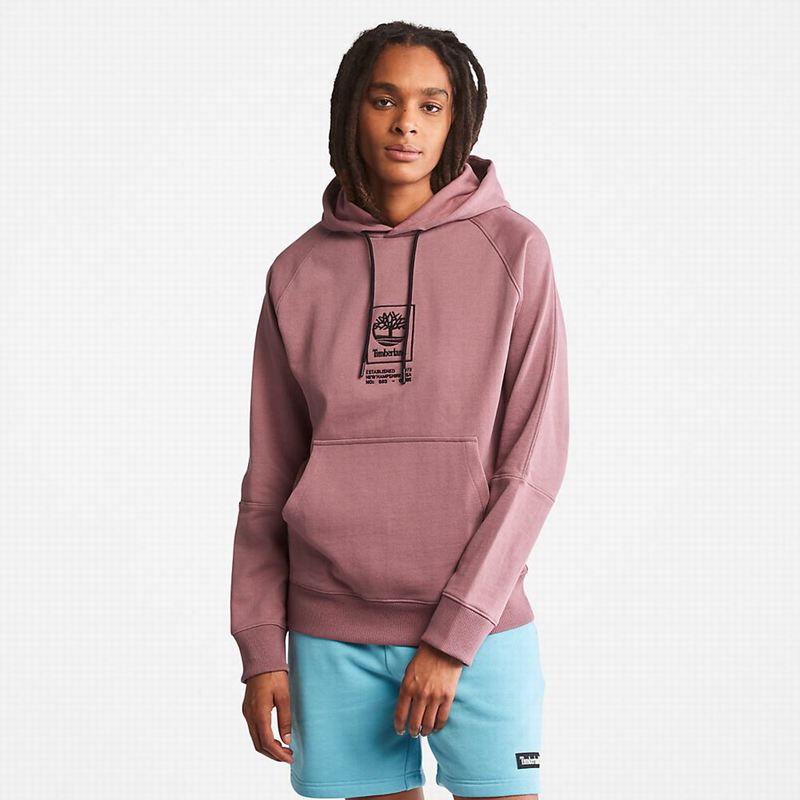 Timberland Heavyweight Logo Majica S Kapuljačom Roze | 7395119