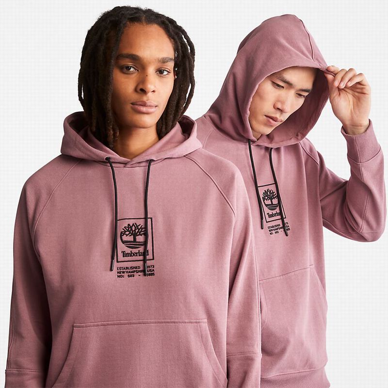 Timberland Heavyweight Logo Majica S Kapuljačom Roze | 7395119