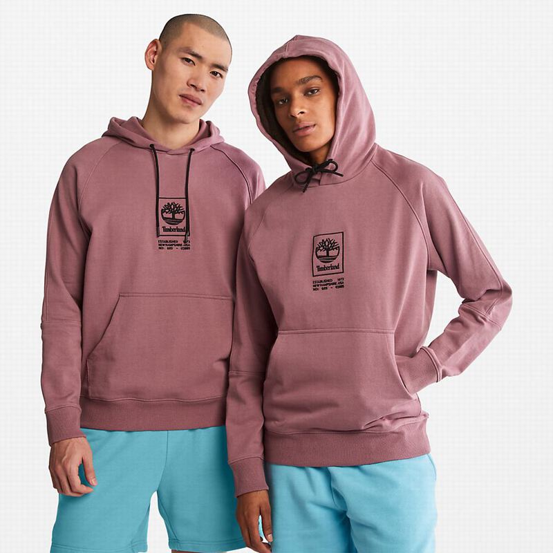 Timberland Heavyweight Logo Majica S Kapuljačom Roze | 7395119