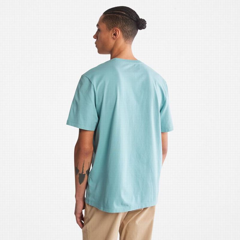 Timberland Heavyweight Logo Majice Plave | 95497766