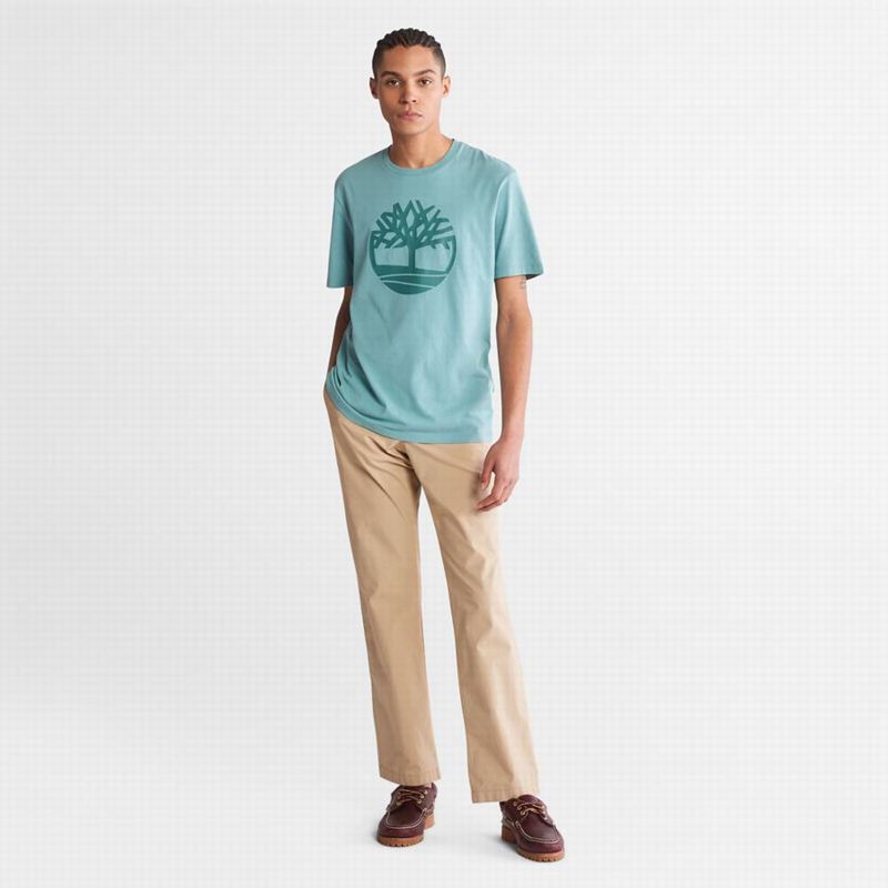 Timberland Heavyweight Logo Majice Plave | 95497766