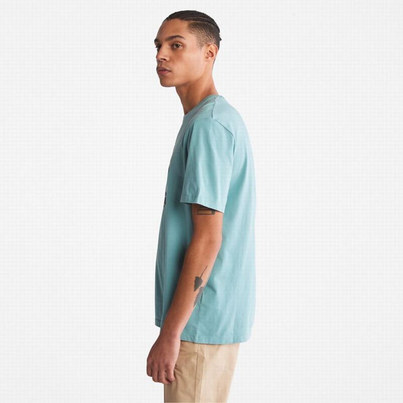 Timberland Heavyweight Logo Majice Plave | 95497766
