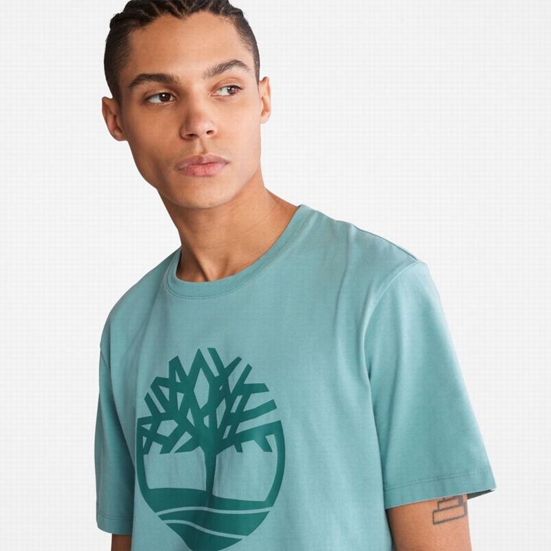Timberland Heavyweight Logo Majice Plave | 95497766