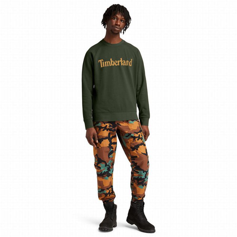 Timberland Heritage Logo Crewneck Skakači Zelene | 92389065