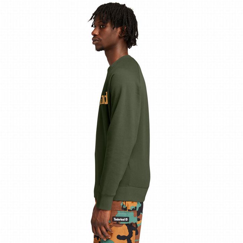 Timberland Heritage Logo Crewneck Skakači Zelene | 92389065