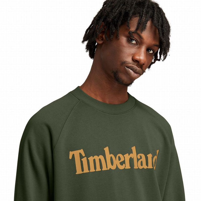 Timberland Heritage Logo Crewneck Skakači Zelene | 92389065