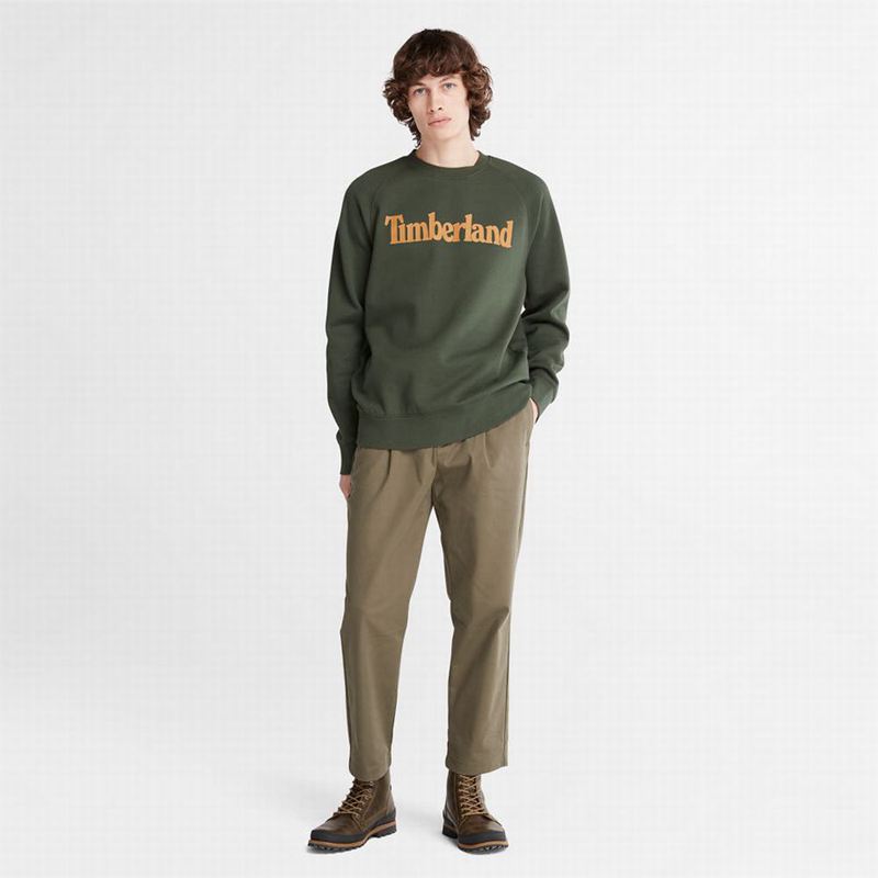 Timberland Heritage Logo Dukserice Maslinasto Zelene | 63437155