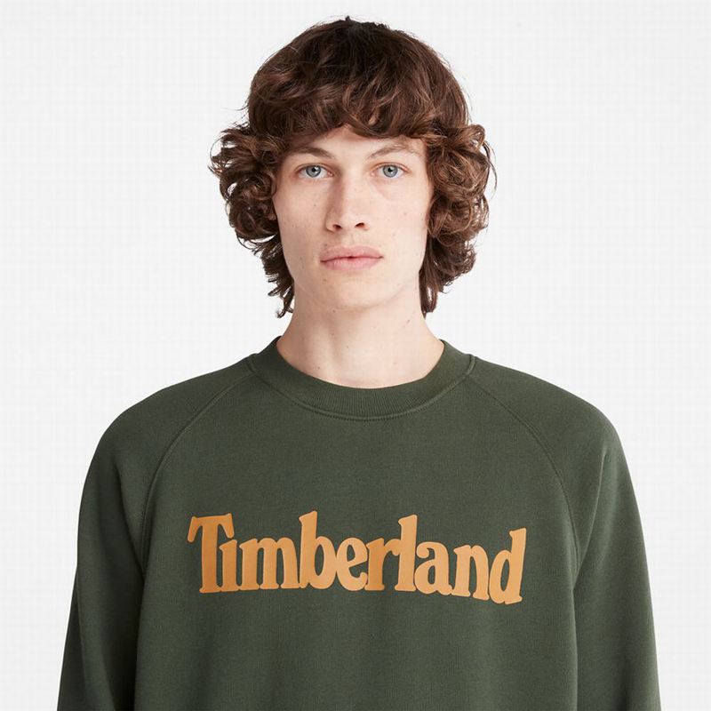 Timberland Heritage Logo Dukserice Maslinasto Zelene | 63437155