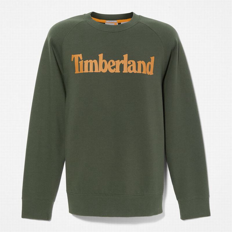 Timberland Heritage Logo Dukserice Maslinasto Zelene | 63437155