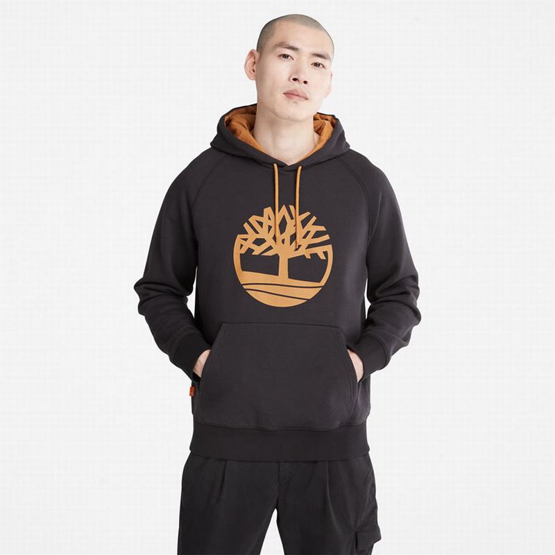 Timberland Heritage Logo Majica S Kapuljačom Crne | 45839742
