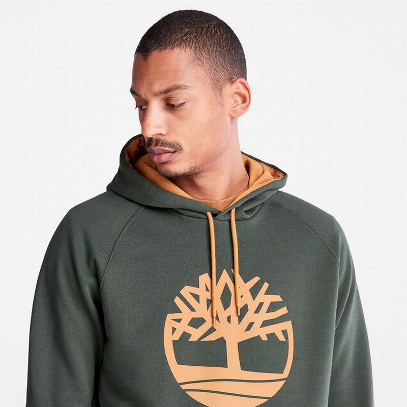 Timberland Heritage Logo Majica S Kapuljačom Maslinasto Zelene | 74763165