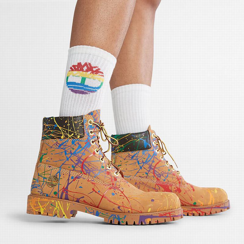 Timberland Heritage Pride Month 6 Inch Čizme Smeđe | 96033801
