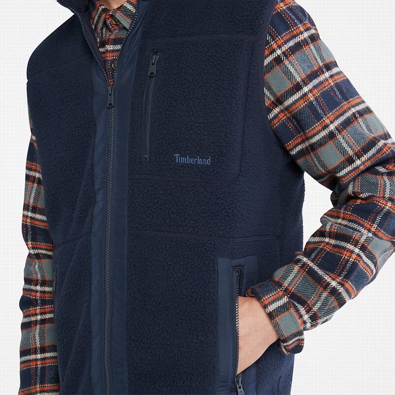 Timberland High-Pile Fleece Prsluk Tamnoplave | 31804050