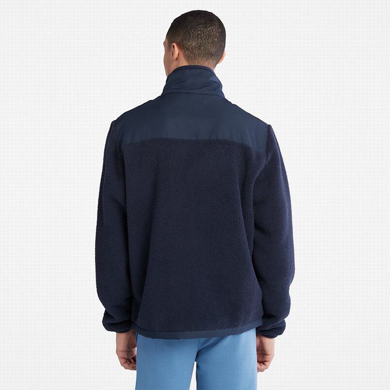 Timberland High-Pile Zip-Front Flis Jakne Tamnoplave | 7942977